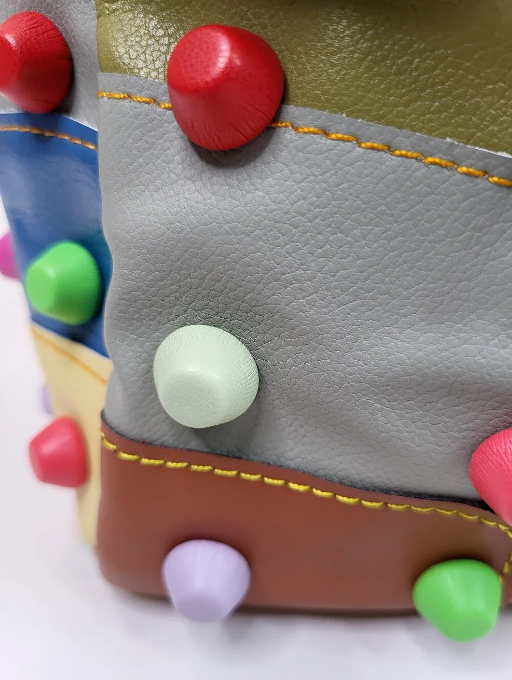 NEW Patchwork Recycled Leather Crossbody Bag Festival Kidcore Street Travel